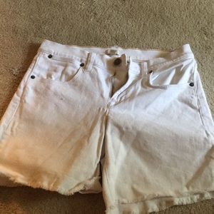 J crew Stretch white jean shorts size 24
